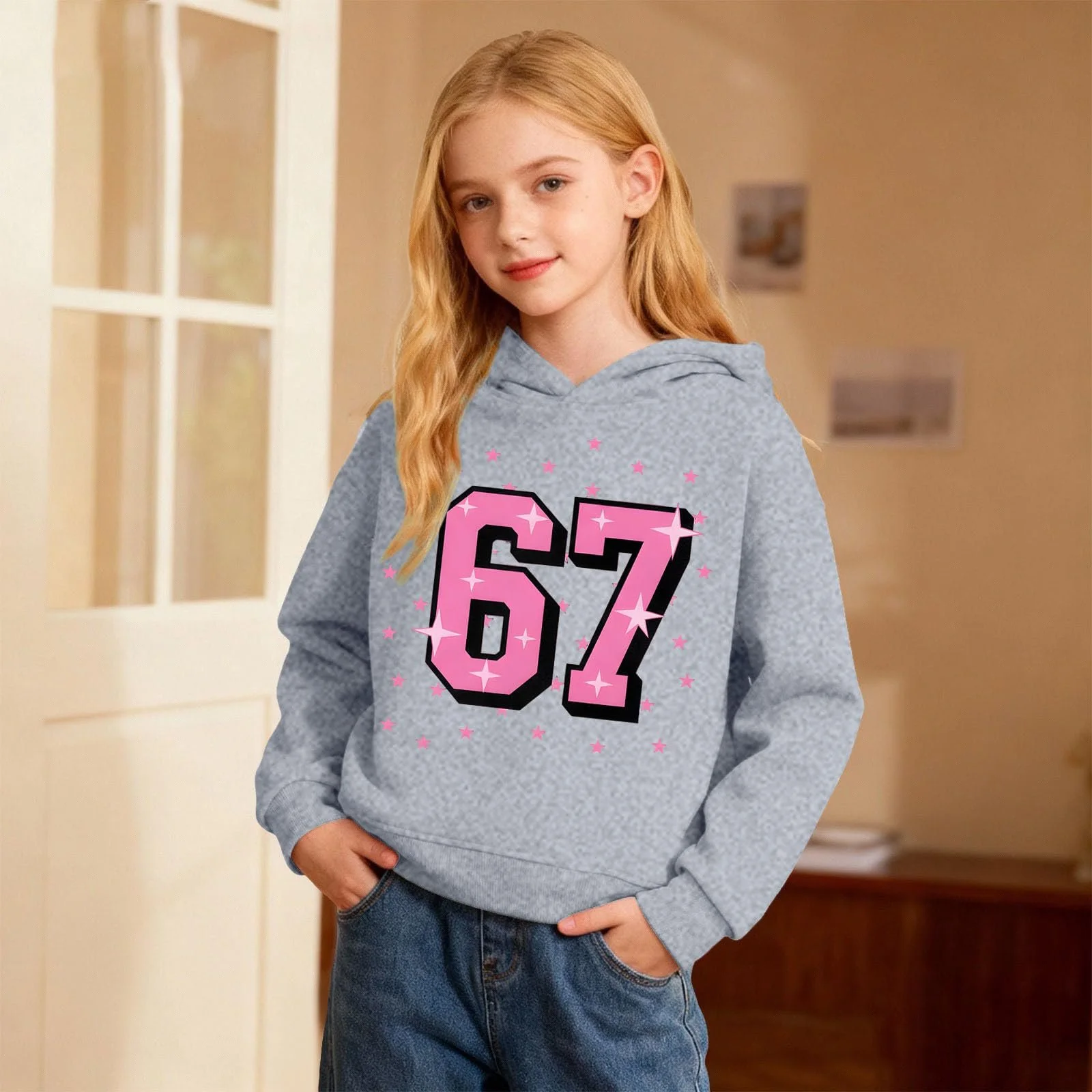 Толстовка с капюшоном для мальчиков и девочек Bequem, детская мягкая флисовая теплая дышащая повседневная модная толстовка с графикой, лонгслив, фото №2