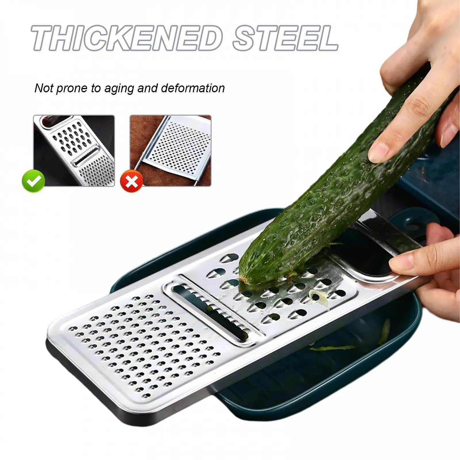 Терка для овощей, Терка, Нержавеющая сталь, Равномерная, фото №4 Терка для овощей, Терка, Нержавеющая сталь, Равномерная, фото №4