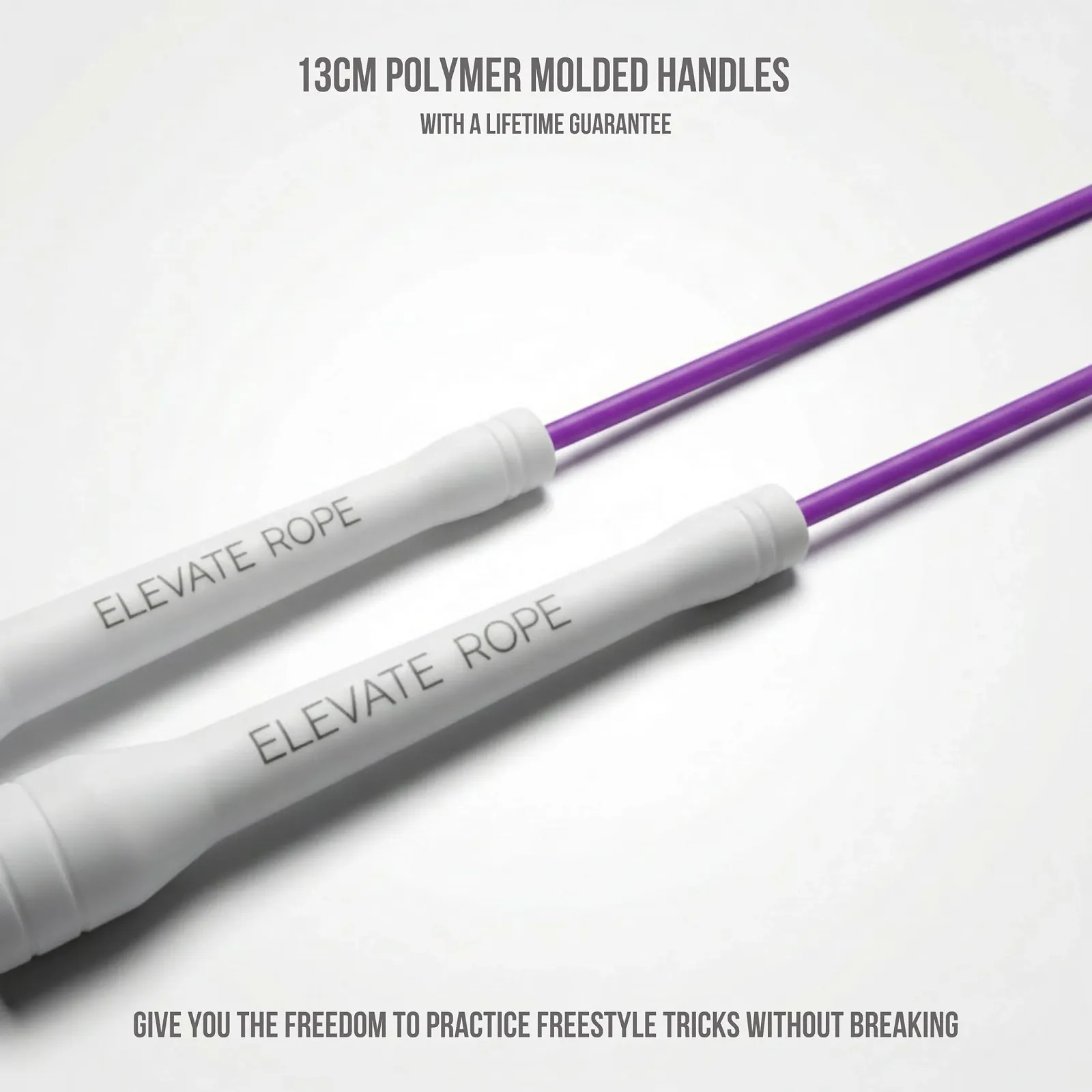 Скакалка Elevate Rope Professional Speed Rope Регульована 3 м 5 мм ПВХ з нейлоновим сердечником Фіолетова, фото №4 Скакалка Elevate Rope Professional Speed Rope Регульована 3 м 5 мм ПВХ з нейлоновим сердечником Фіолетова, фото №4
