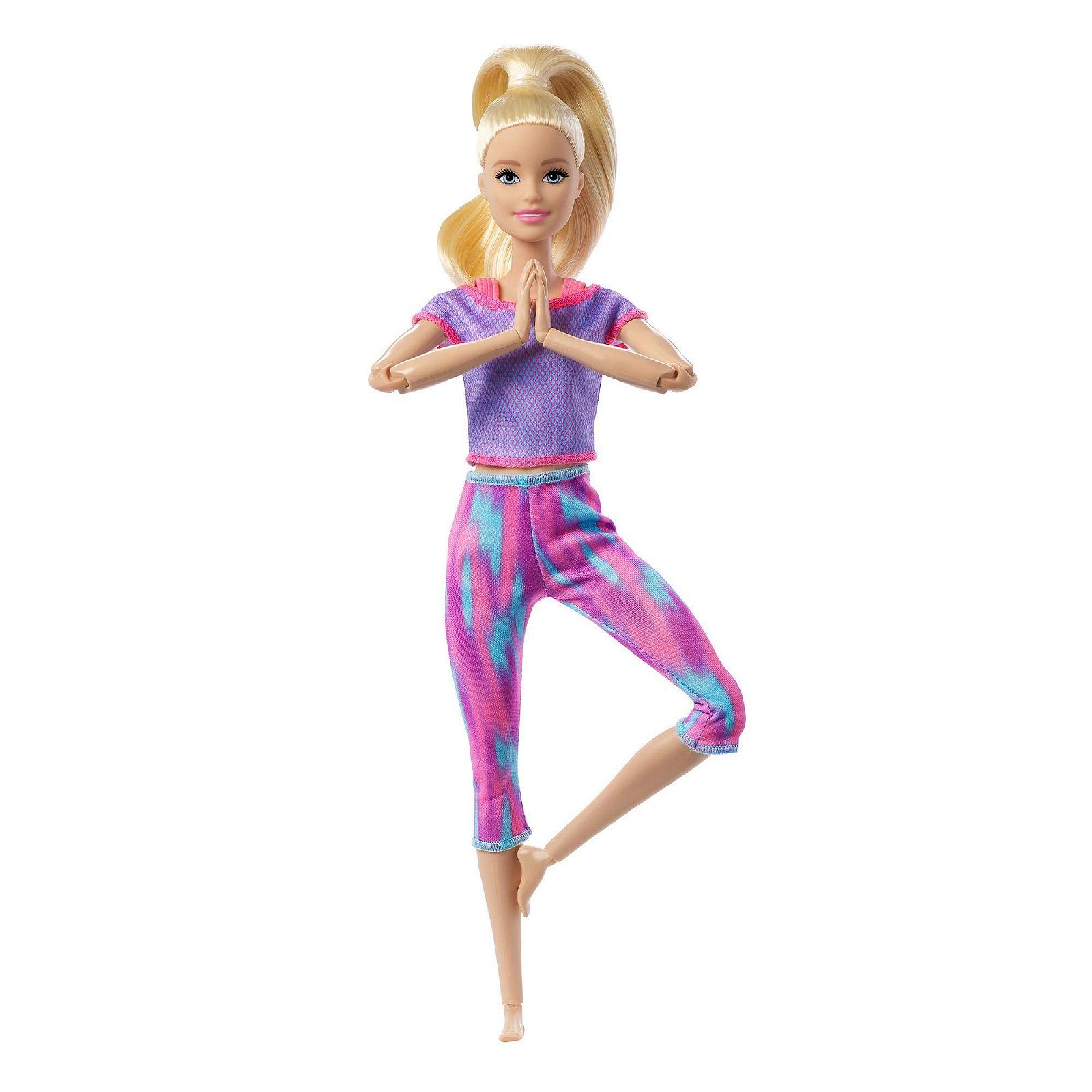 Кукла Barbie Made to Move GXF04 Йога Подвижная Блондинка и Фиолетовый Йога Наряд, фото №1