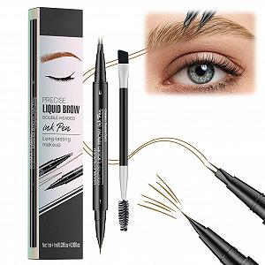 К олівець для брів 2-в-1 Micro Fork Tip Precise Brush Tip Light Brown - Фото 1