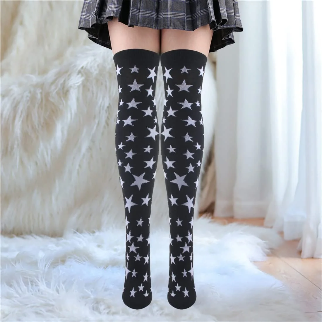 Гетри в смужку в'язані довгі шкарпетки вище коліна набір 2 пари, фото №3 Гетри в смужку в'язані довгі шкарпетки вище коліна набір 2 пари, фото №3