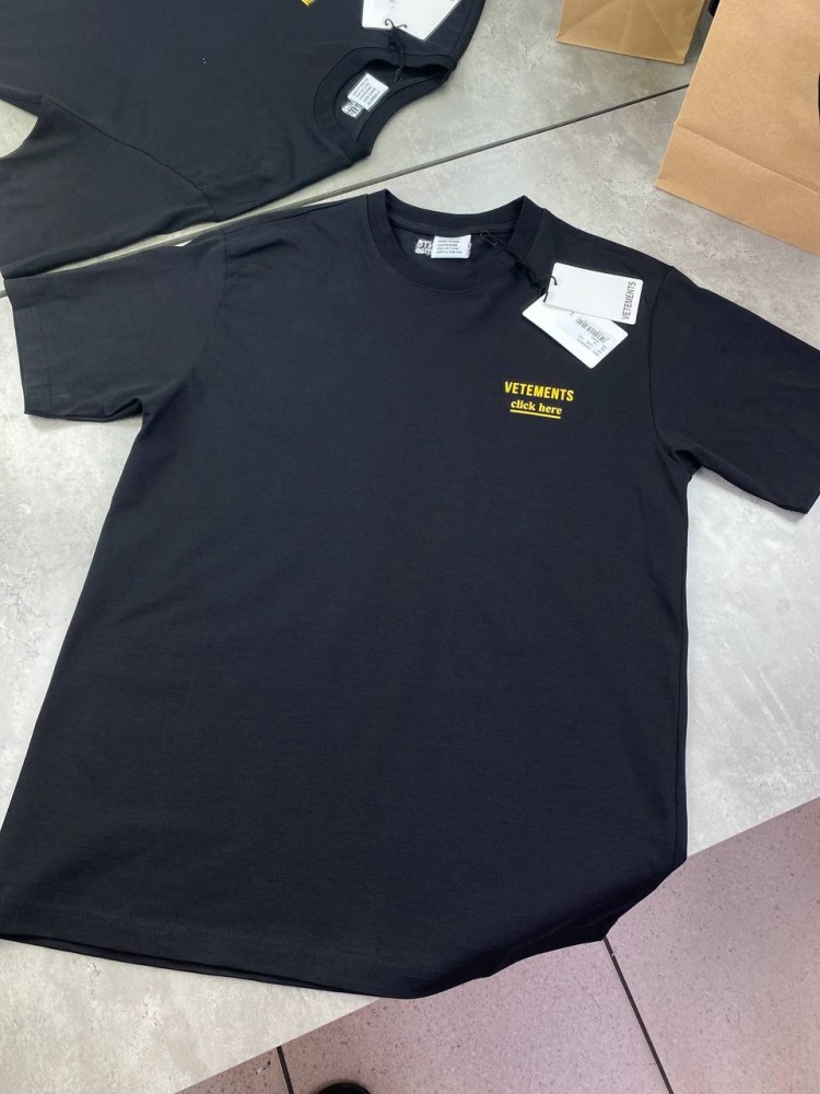 Футболка Vetements Click Here Tee черного цвета f605, фото №6