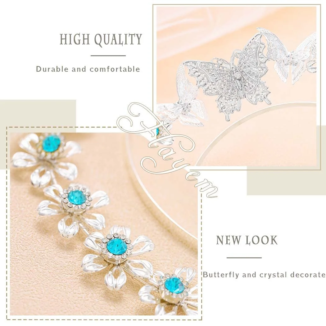 Обруч Серебряное сияние Хрустальный, фото №2