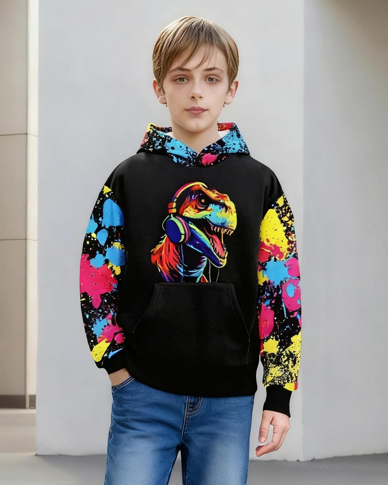 Худи Amissz для мальчиков и девочек 3D с карманом для детей 6-16 лет, фото №5