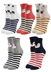 Шкарпетки Lofir, кольорові, з малюнком тварин, розмір: 35-41 synthetic.ua - Фото 1