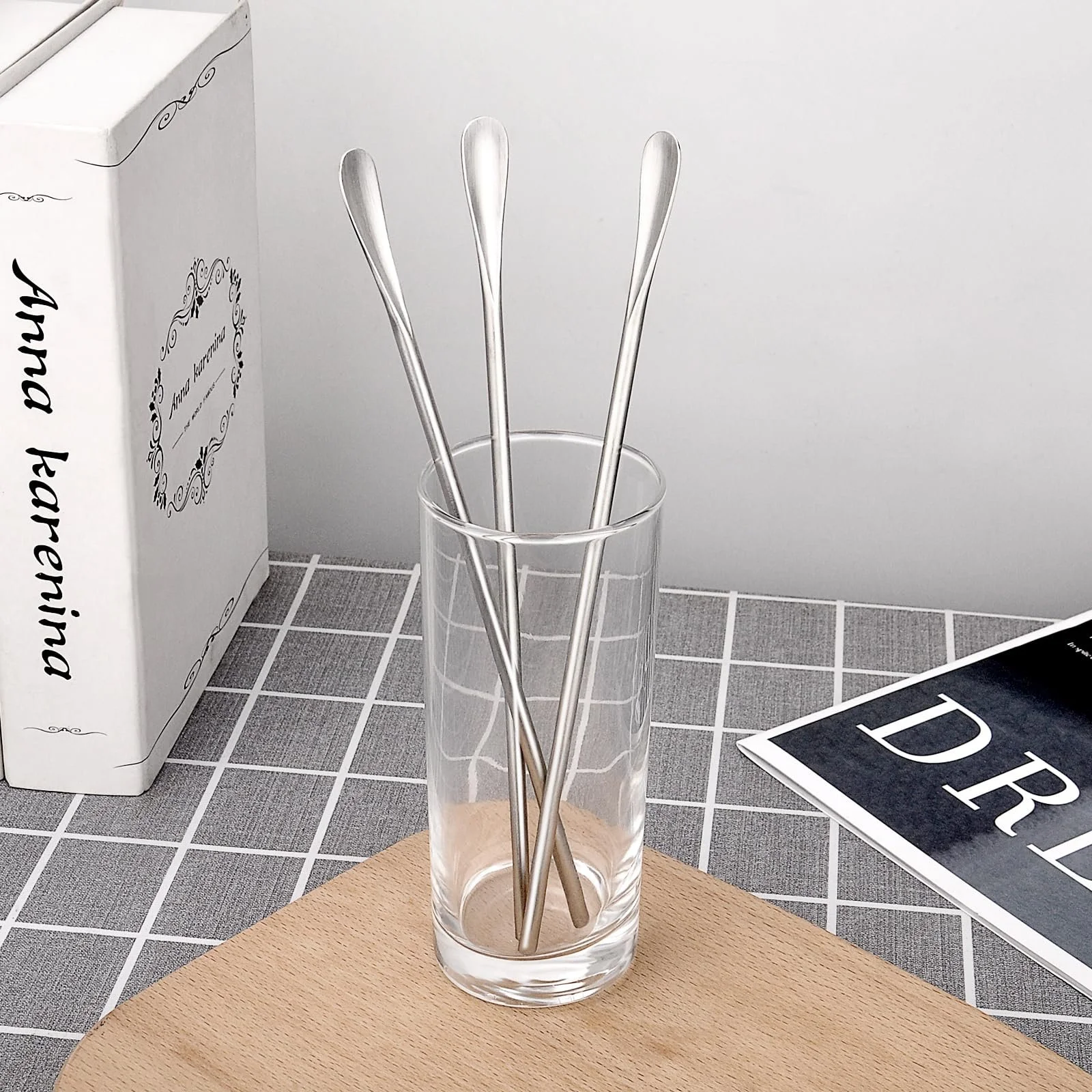 Ложка для розмішування Latte металева з довгою ручкою 3 шт, нержавіюча сталь 304, фото №4 Ложка для розмішування Latte металева з довгою ручкою 3 шт, нержавіюча сталь 304, фото №4