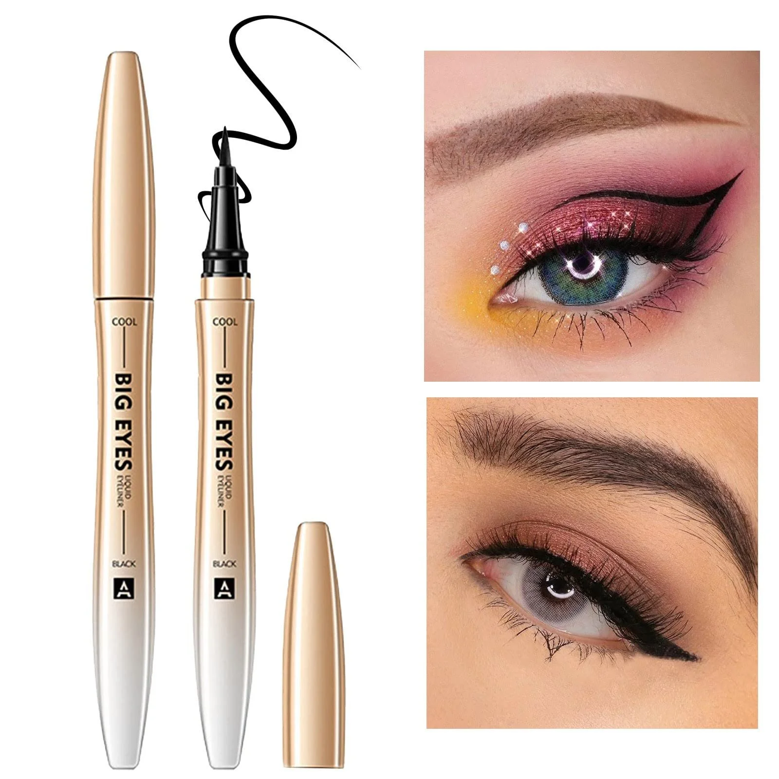 Підводка для очей Чорний водостійка Швидковисихаючий Стійкий 1,5 мл, фото №2 Підводка для очей Чорний водостійка Швидковисихаючий Стійкий 1,5 мл, фото №2