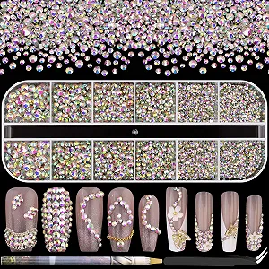 Стразы Круглые Плоские 6 Размеров 3600 шт. - Фото 1