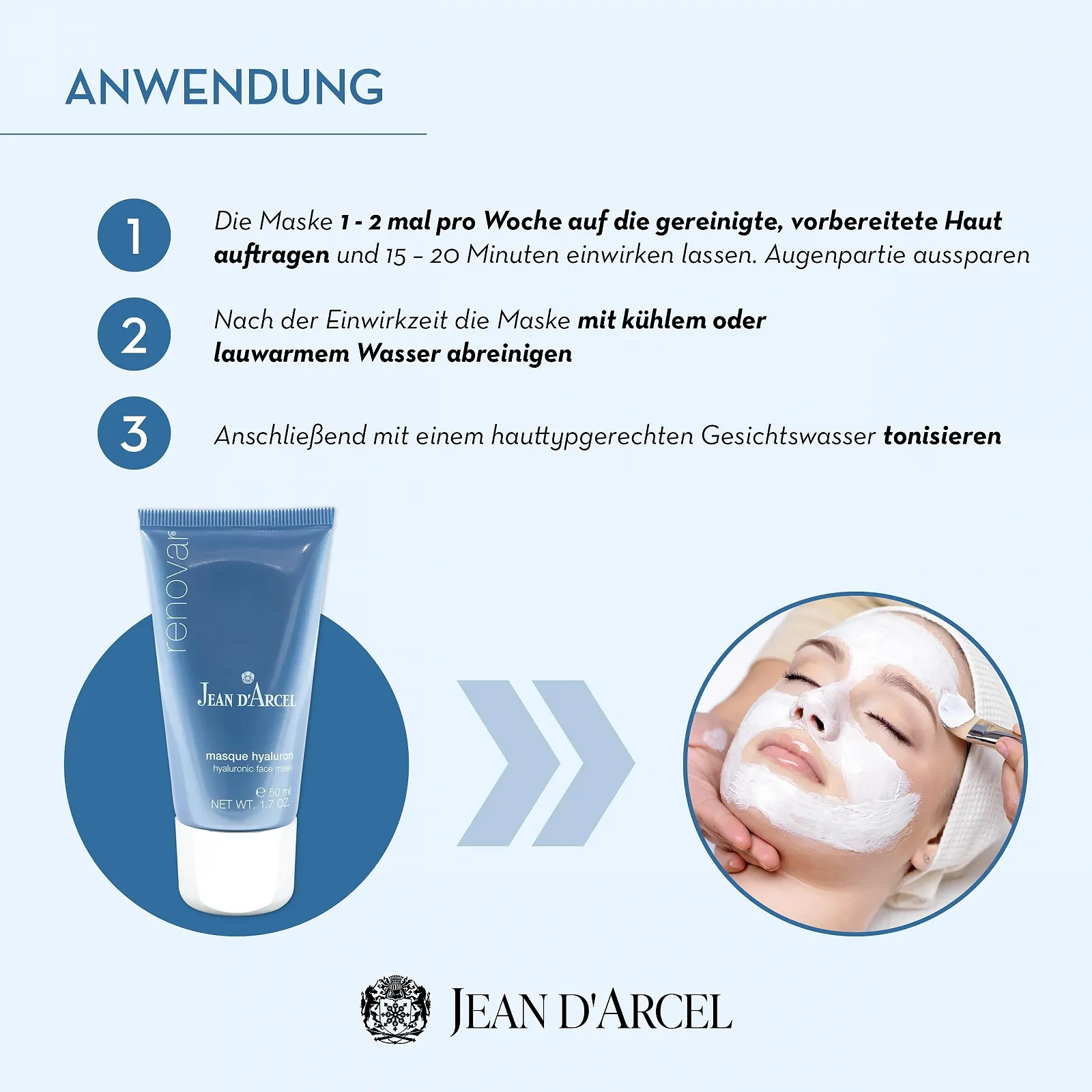 Маска Jean D'Arcel Hyaluron, фото №3