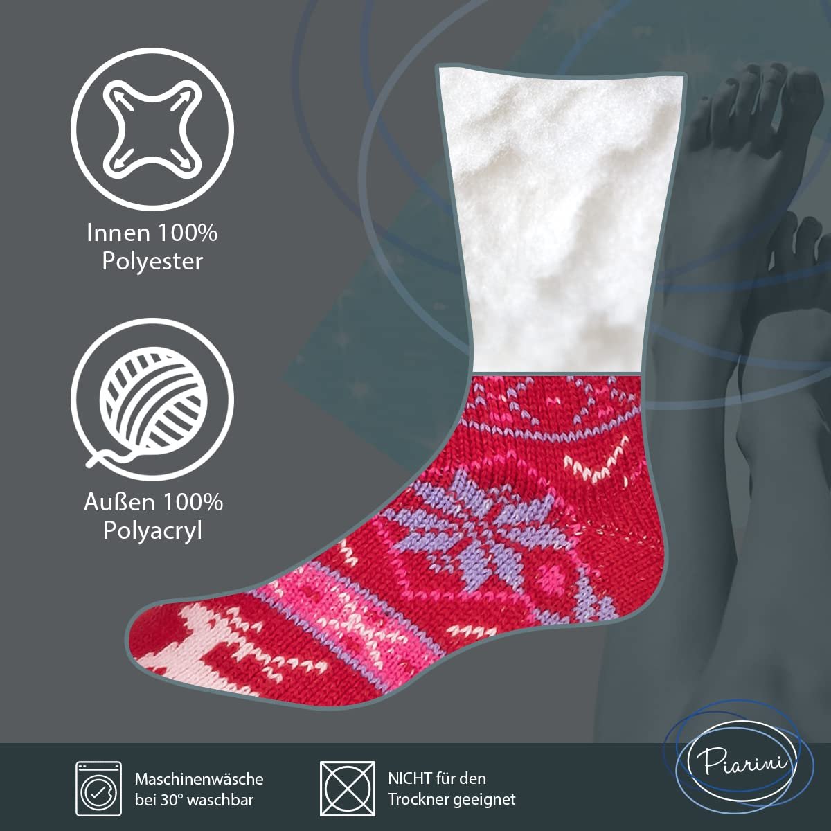 1 пара Теплых носков с ABS подошвой, Женские носки, Домашние носки, Зимние носки с антискользящими пупырышками, фото №7