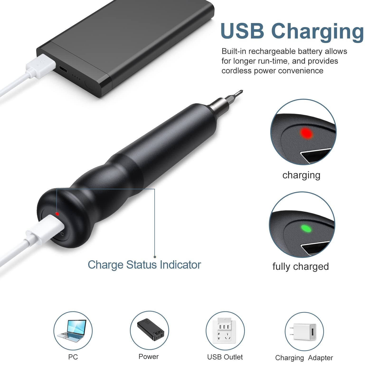 Електрична викрутка Mini Набір 24 в 1 з 18 насадками, Магнітна Точна Механічна з LED підсвіткою для телефонів, годинників, фото №5 Електрична викрутка Mini Набір 24 в 1 з 18 насадками, Магнітна Точна Механічна з LED підсвіткою для телефонів, годинників, фото №5