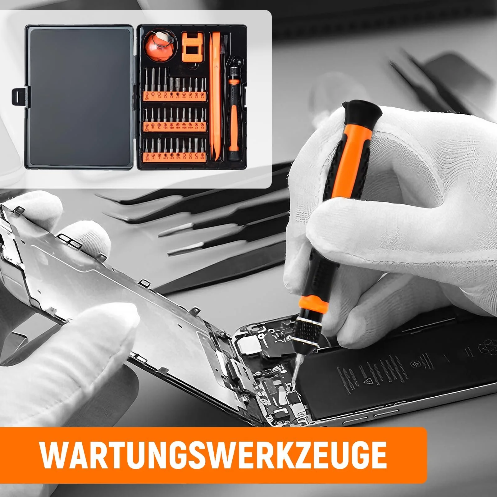 Набір прецизійних викруток Yooyan 42 предмети для iPhone, iPad, PS4, Xbox, ноутбука, фото №6