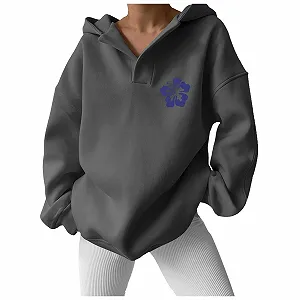 Худи Женское Oversize С Принтом на Спине Свободная Футболка Топ Худи Хип-Хоп Худи с Буквенным Принтом Пуловер для Девочек-Подростков Зимняя Толстовка с Длинными Рукавами с Капюшоном со Шнурком и Карманами synthetic.ua - Фото 1