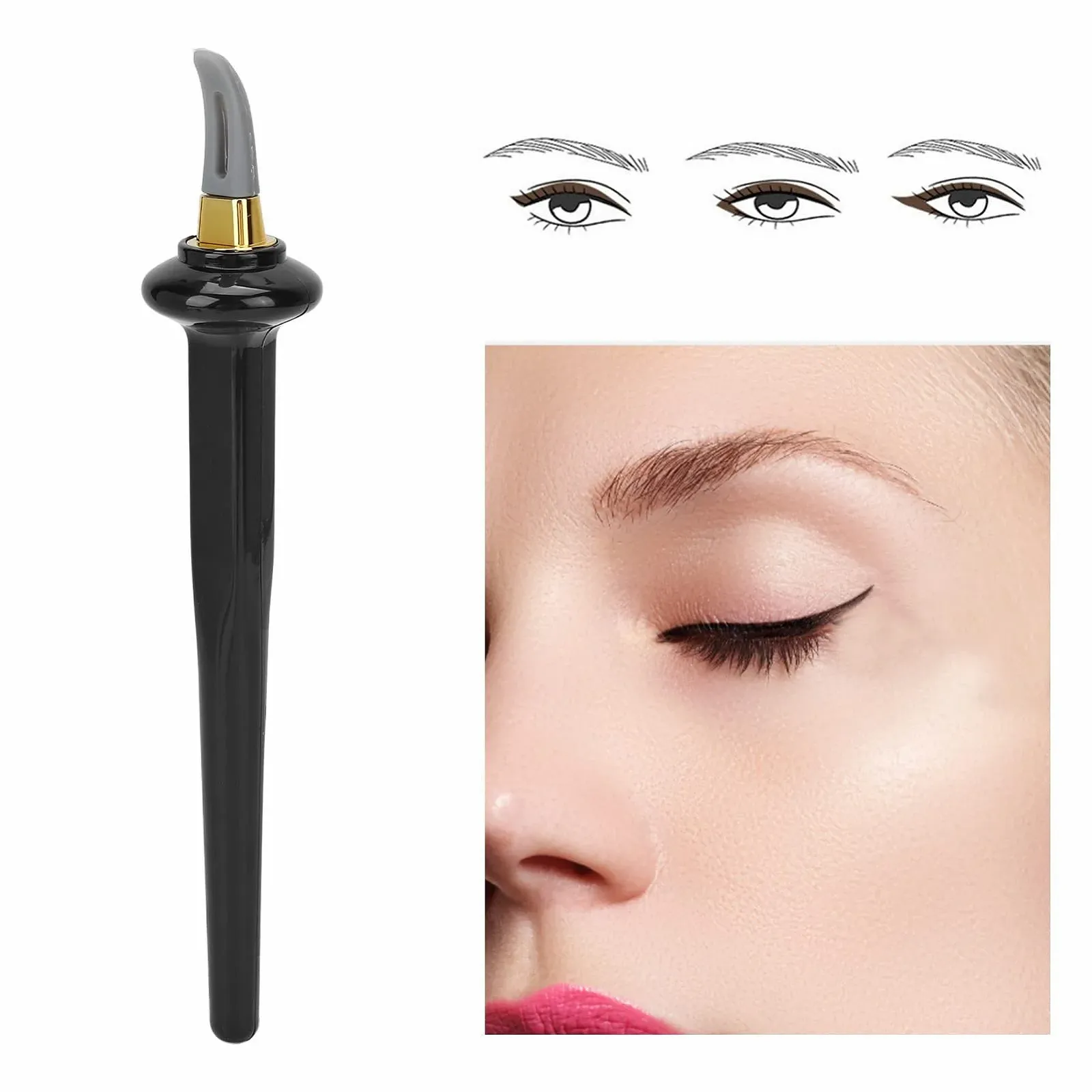 Кисти для подводки Waterproof Silicone Sweatproof Черный, фото №6 Кисти для подводки Waterproof Silicone Sweatproof Черный, фото №6