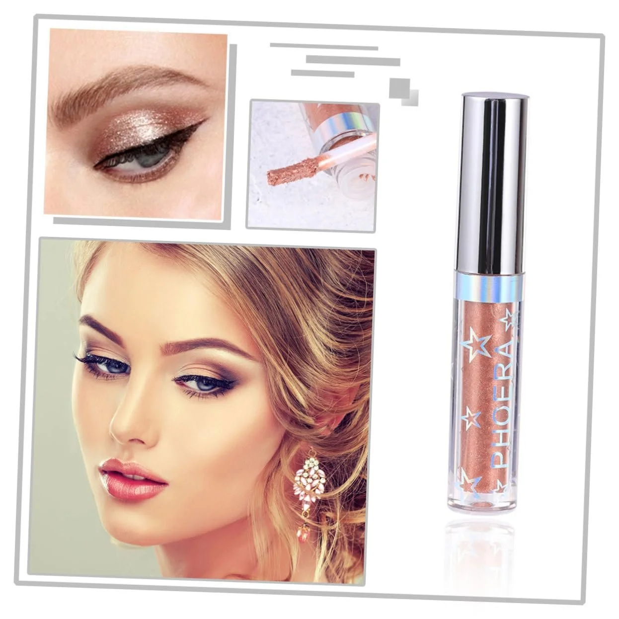 Підводка для очей minkissy Glitzer, тіні Starlight, блискуча, фото №1