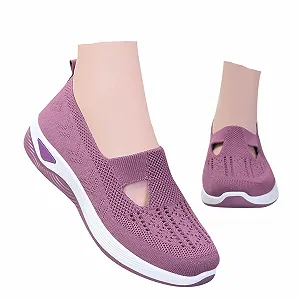 Кроссовки Gyaimxfu ортопедические женские без шнуровки для ходьбы, легкие, удобные, с усиленной амортизацией - Фото 1