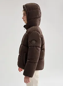 Зимове пальто SOLOCOTE для дівчинки, водовідштовхувальне, з капюшоном synthetic.ua - Фото 1