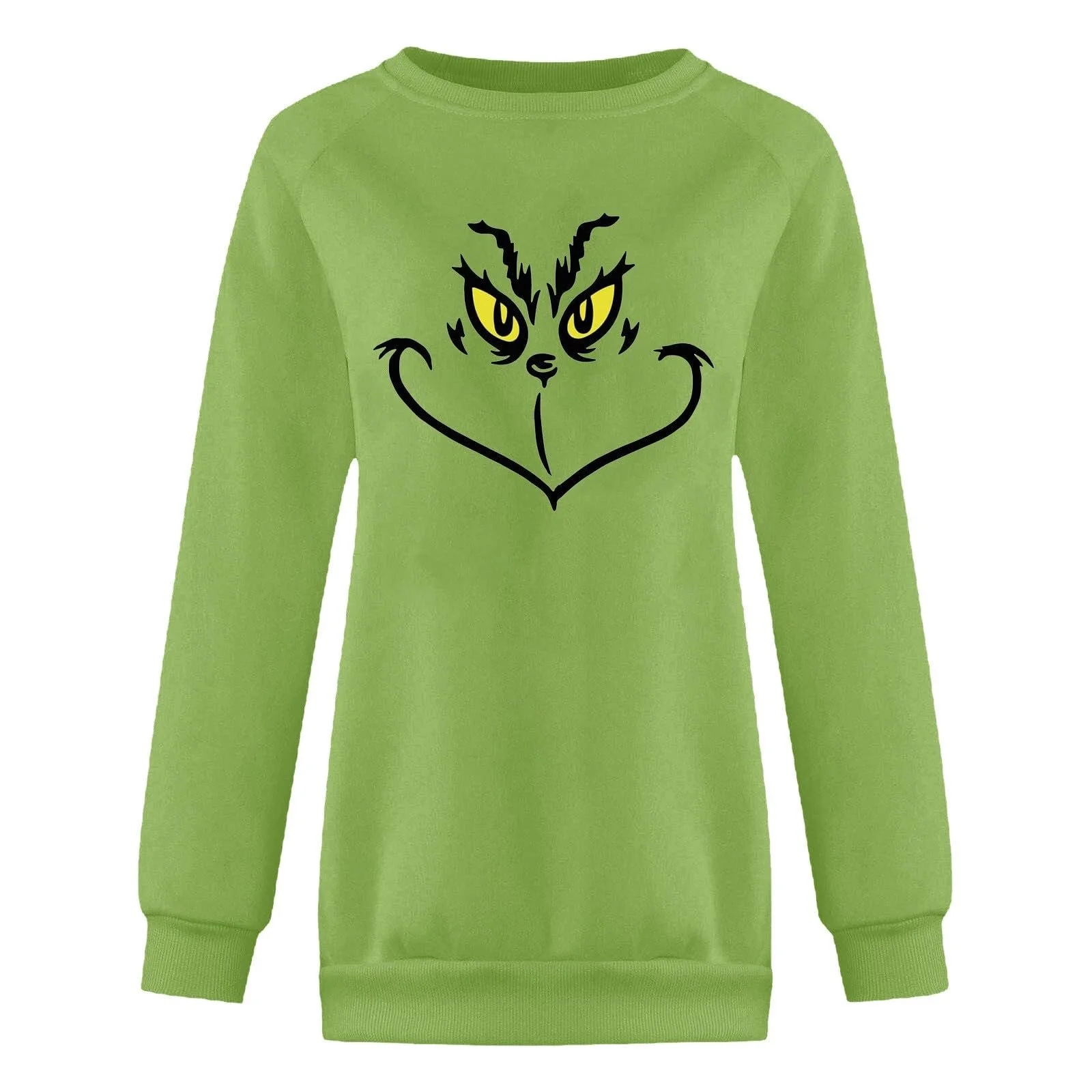 Рождественский джемпер BHXUTK Рождественская кофта Женский рождественский свитер Рождественский джемпер Смешная рождественская кофта Длинный рукав Свободный хлопковый рождественский джемпер для девочек-подростков, фото №3