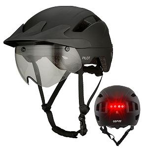 Шолом GOOFF Pilot S-Pedelec - захист для швидких поїздок на E-Bike - велосипедний шолом з козирком і ліхтарем - NTA 8776 сертифікований Two Rat Helmet - Фото 1