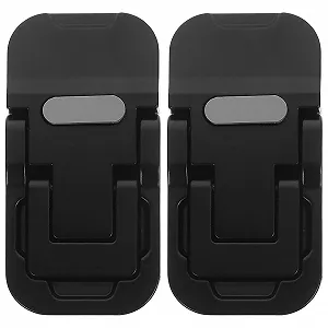 Подставка для ноутбука Мини складная эргономичная с вентиляцией, регулируемая по высоте, портативная для различных ноутбуков, невидимая клейкая подкладка для стола и мобильной работы Черная - Фото 1