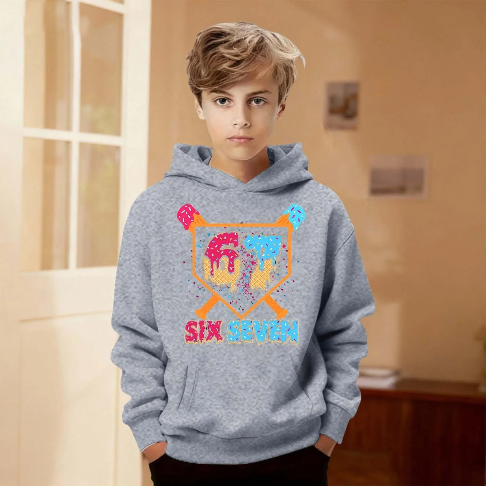 Худи Детский теплый свитшот с капюшоном Детская теплая куртка-худи для подростков Осенний худи на молнии, фото №3