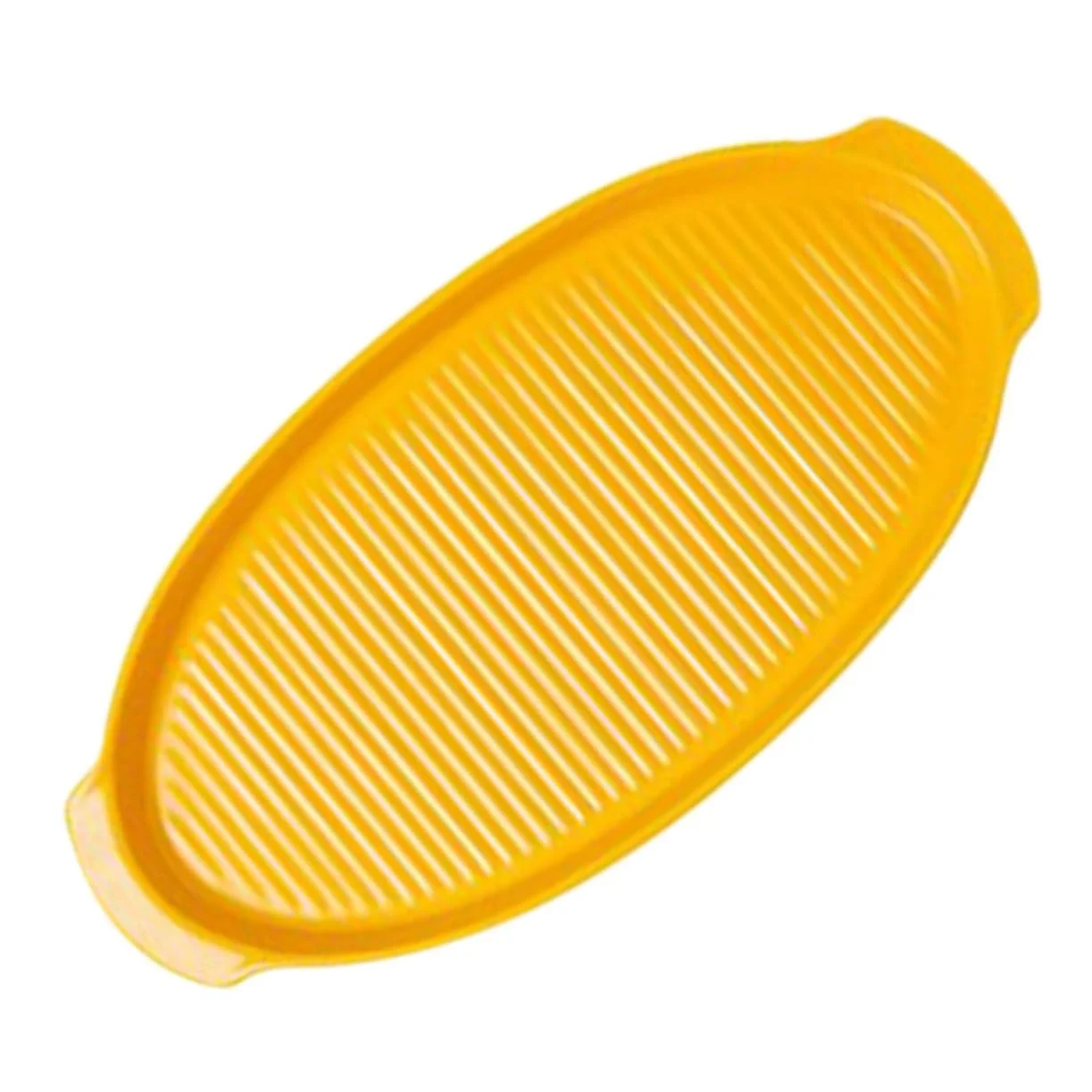 Форма для запекания Керамическая Овальная с двумя ручками Желтая Малая, фото №1