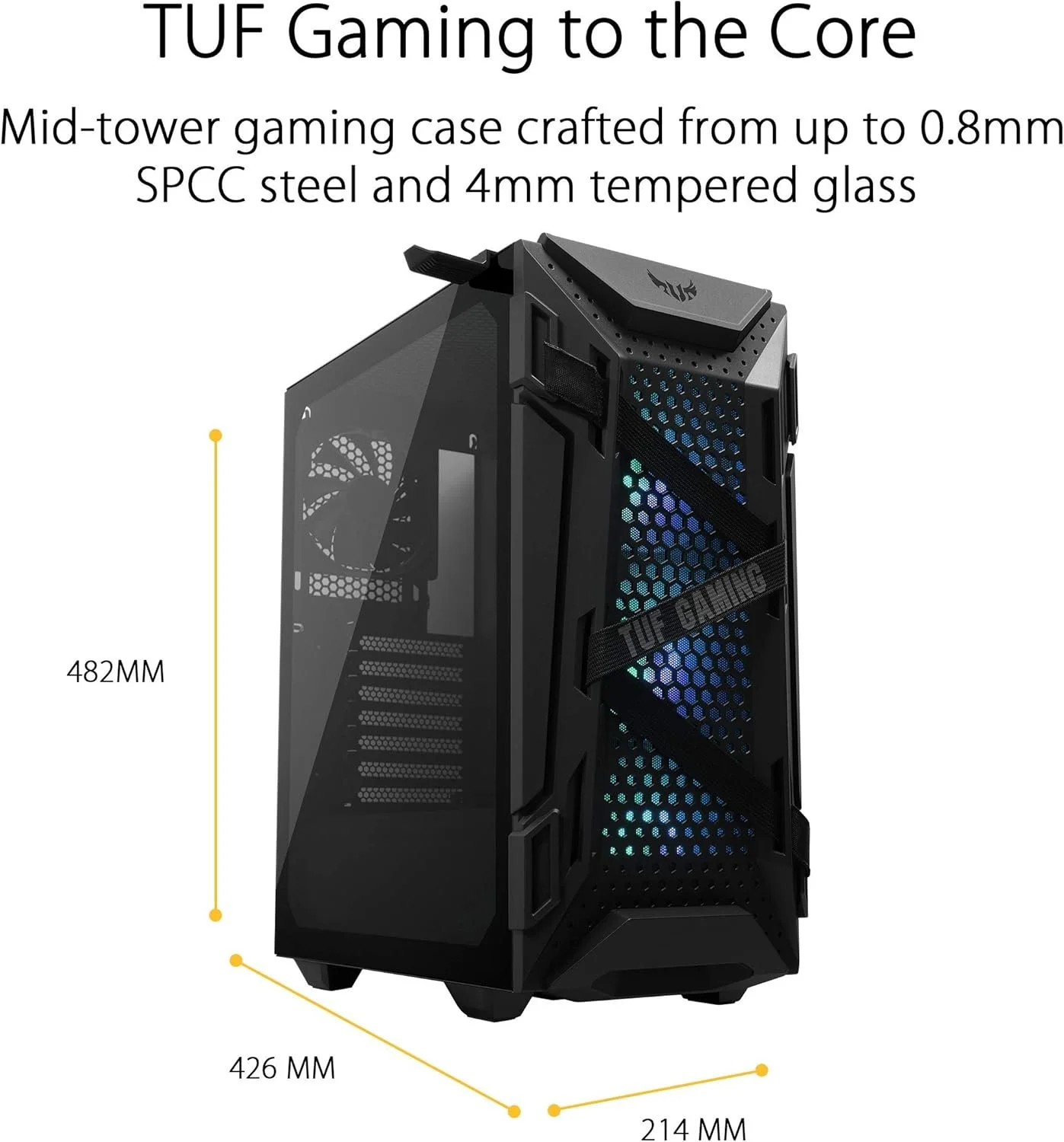 Корпус для ПК ASUS TUF Gaming GT301 / без БЖ / ARGB / Чорний, фото №6