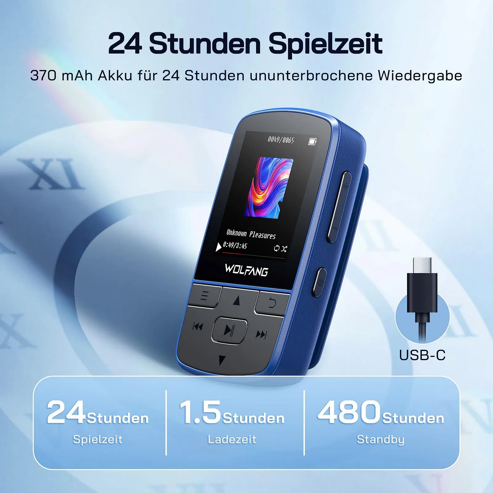 MP3-плеєр WOLFANG WMP01 64 ГБ Bluetooth 5.2, фото №8