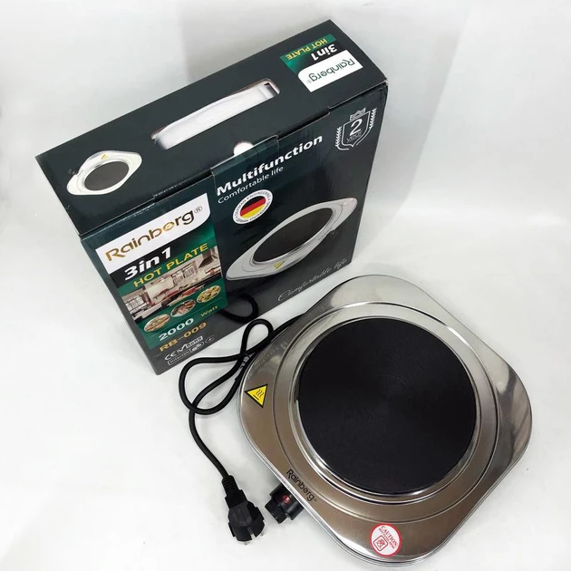Электроплита бытовая электрическая Rainberg RB-009 Переносная, фото №8