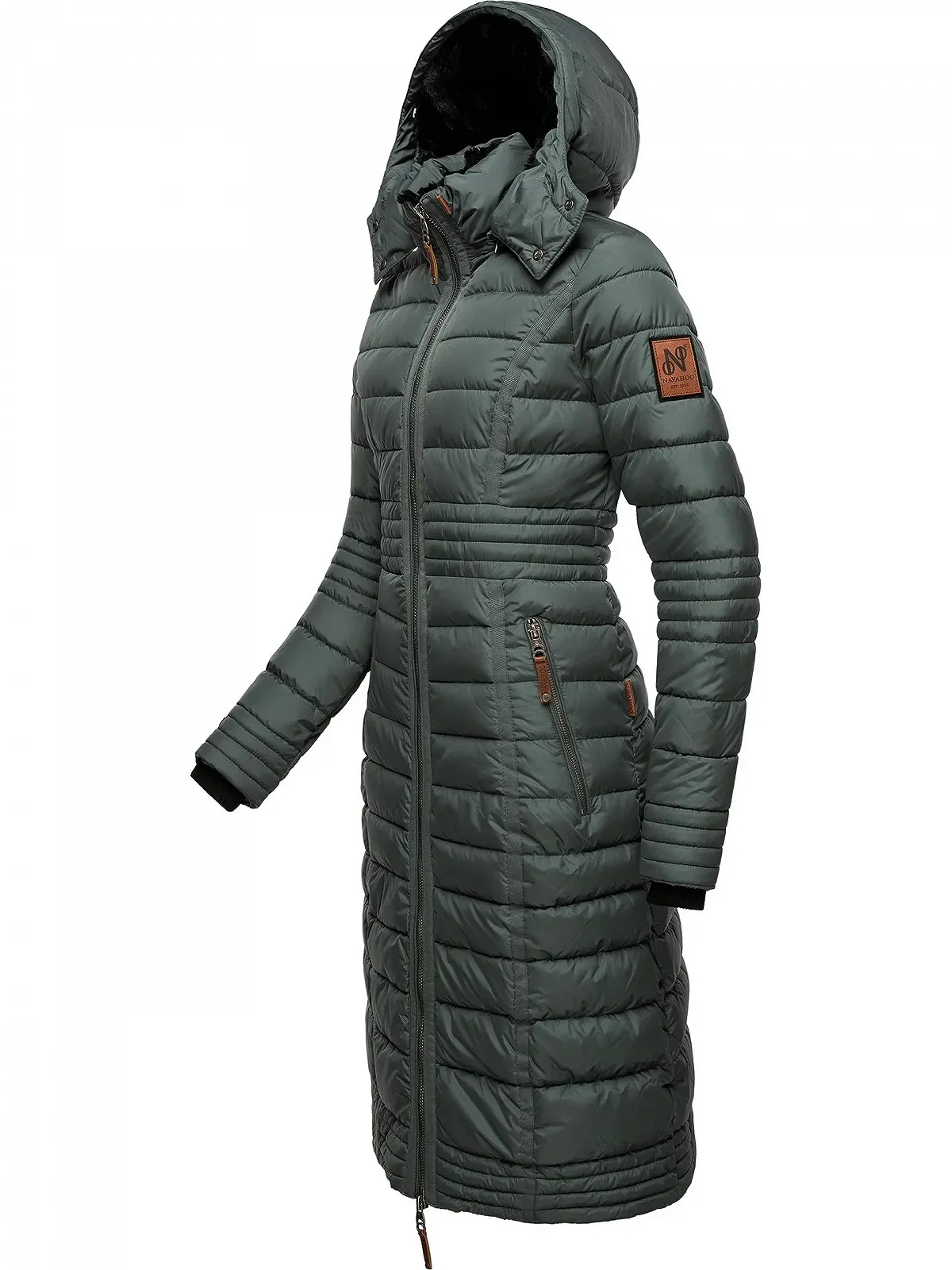 Жіноче зимове пальто Navahoo Umay, стьобане, довге, з капюшоном, фото №4