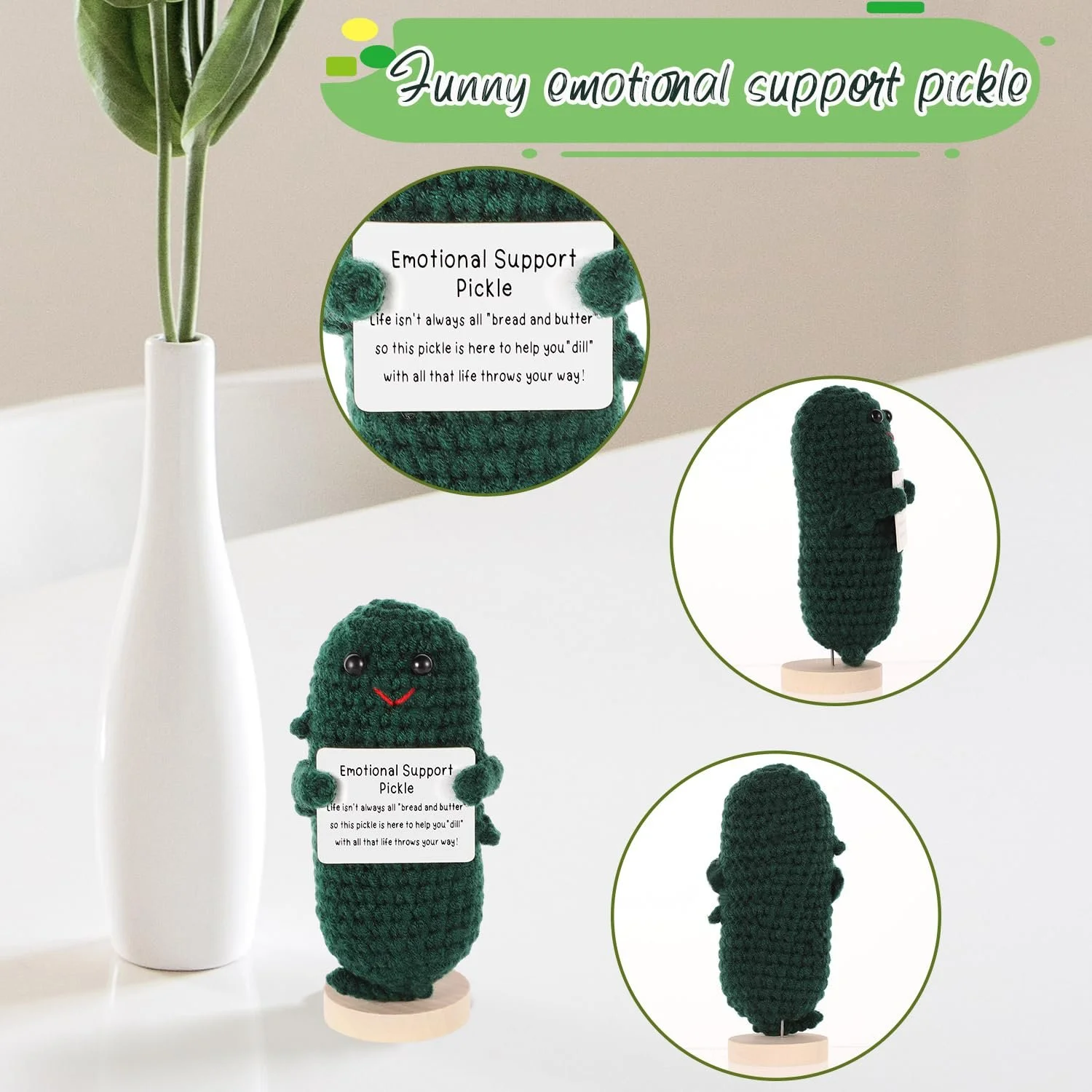 Игрушка Positive Мягкая Игрушка Огурец 10 см Позитивная Поддержка, фото №3