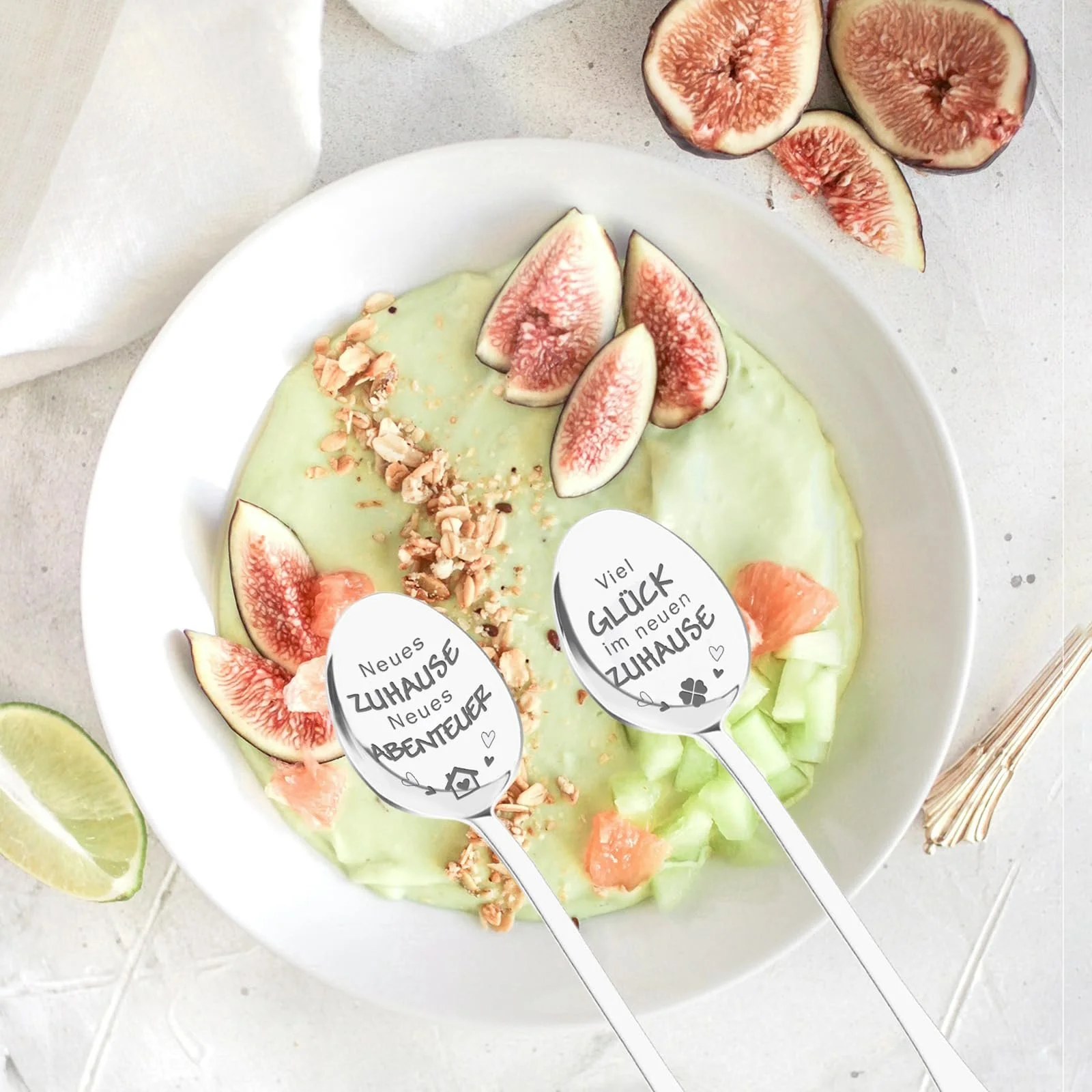 Ложка для кави з гравіюванням New Home New Adventure, набір 2 шт., фото №7