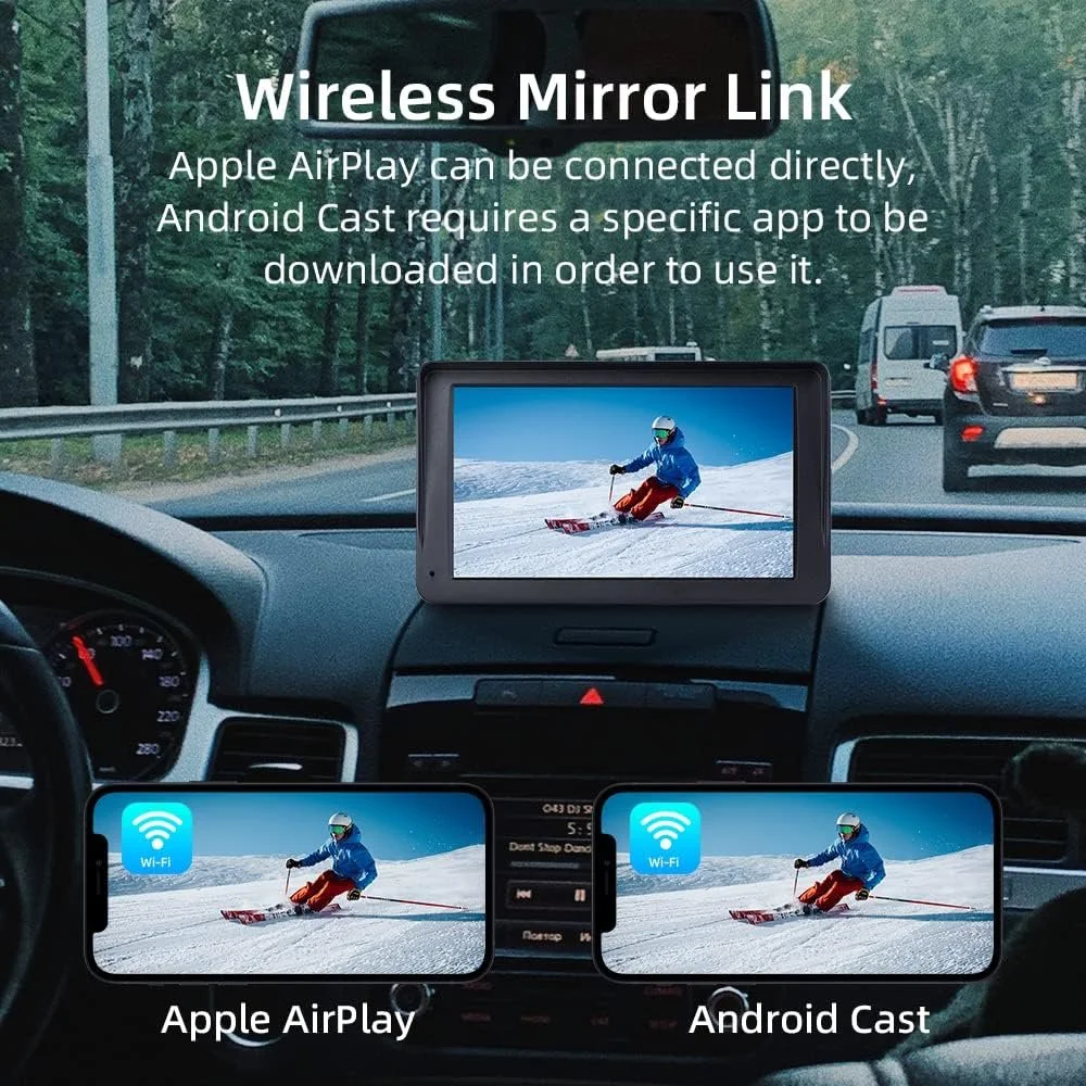 Автомагнітола CUQI / 7" / Сенсорна / Apple CarPlay / Android Auto / Bluetooth / WI-FI / GPS / USB / AUX / TF slot, фото №7