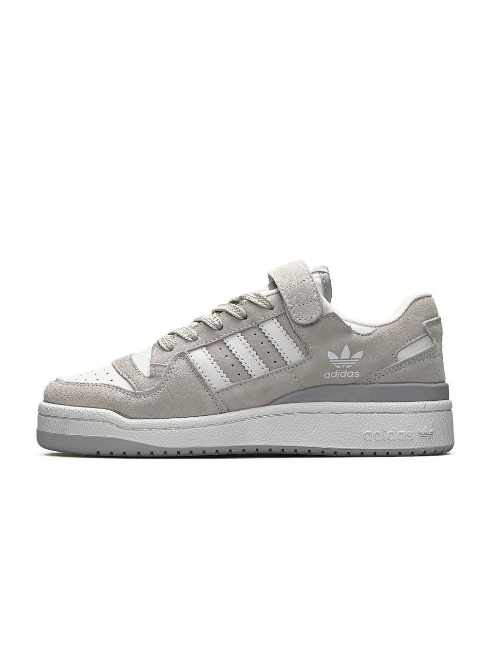 Женские кроссовки Adidas Forum 84 Low Gray White, фото №2