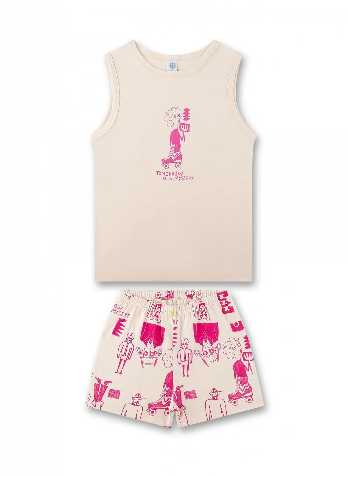 Піжама Sanetta для дівчаток Коротка Рожевий, фото №1 Піжама Sanetta для дівчаток Коротка Рожевий, фото №1