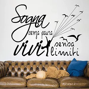 Наклейка на стіну DC-150-IT SOGNA SENZA Paura Italian Saying synthetic.ua - Фото 1