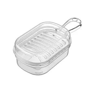 Тертка ARFUKA Універсальна для імбиру, часнику, цибулі, лимона, моркви, овочів, фруктів, прозора - Фото 1