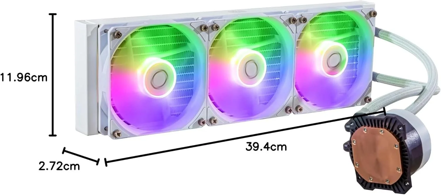 Система водяного охлаждения Cooler Master MasterLiquid 360L Core ARGB White, фото №4