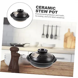 Кастрюля для тушения Garneck керамическая глазурованная кислотостойкая 900 мл synthetic.ua - Фото 1