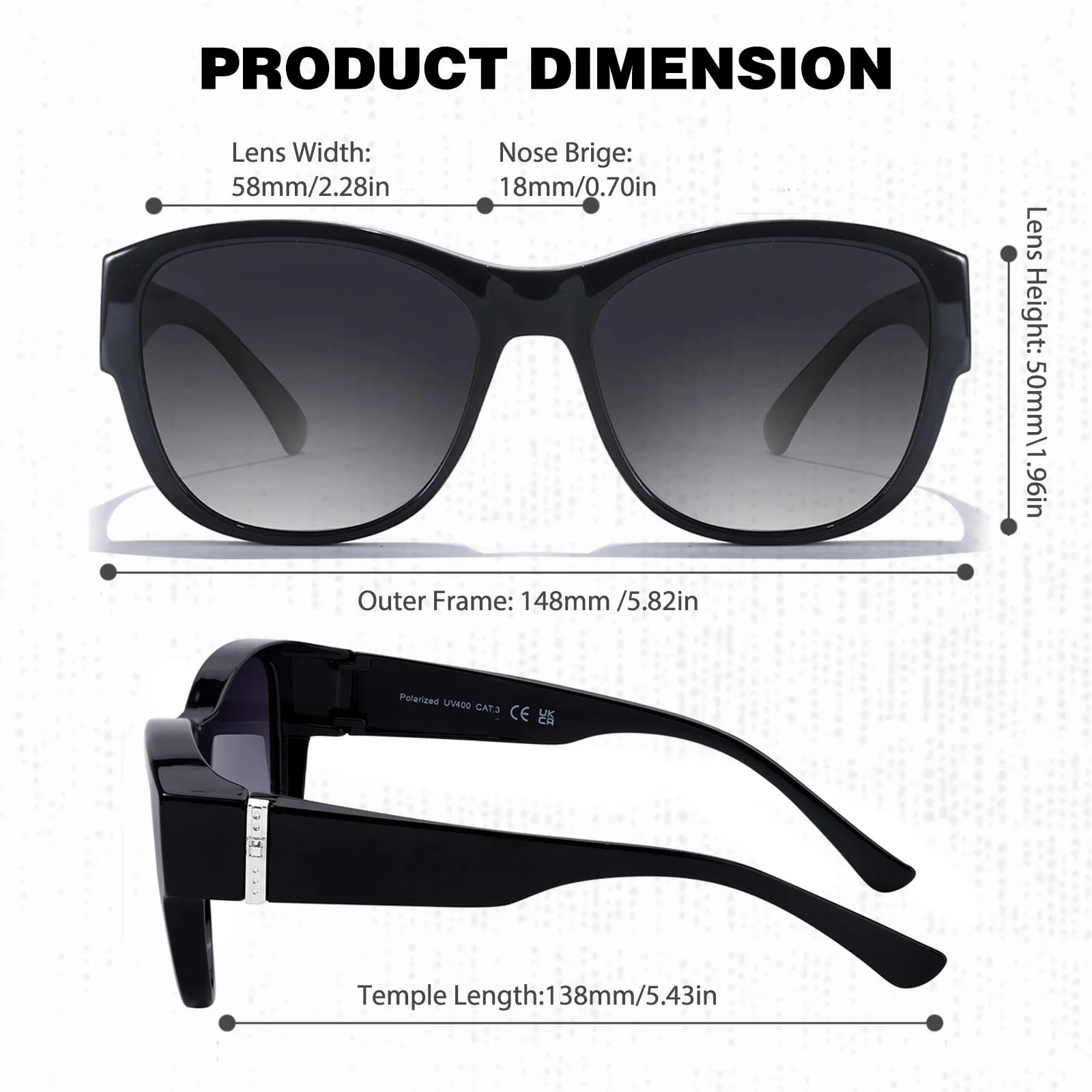 Поляризованные очки Myiaur для женщин, UV400 защита, TR90 модная оправа, для ежедневного ношения и вождения, фото №3