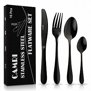 Купити Набір столових приборів CAMRI 16 предметів з нержавіючої сталі - Фото 1 Набір столових приборів CAMRI 16 предметів з нержавіючої сталі - Фото 1