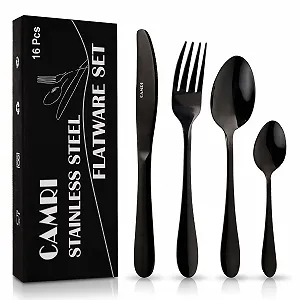 Купити Набір столових приборів CAMRI 16 предметів з нержавіючої сталі - Фото 1 Набір столових приборів CAMRI 16 предметів з нержавіючої сталі - Фото 1