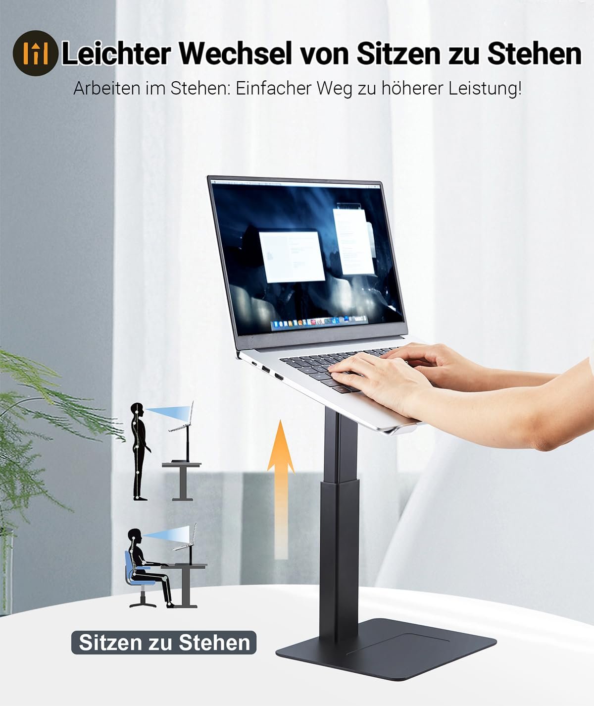 Подставка для ноутбука регулируемая по высоте Серебристая, фото №3