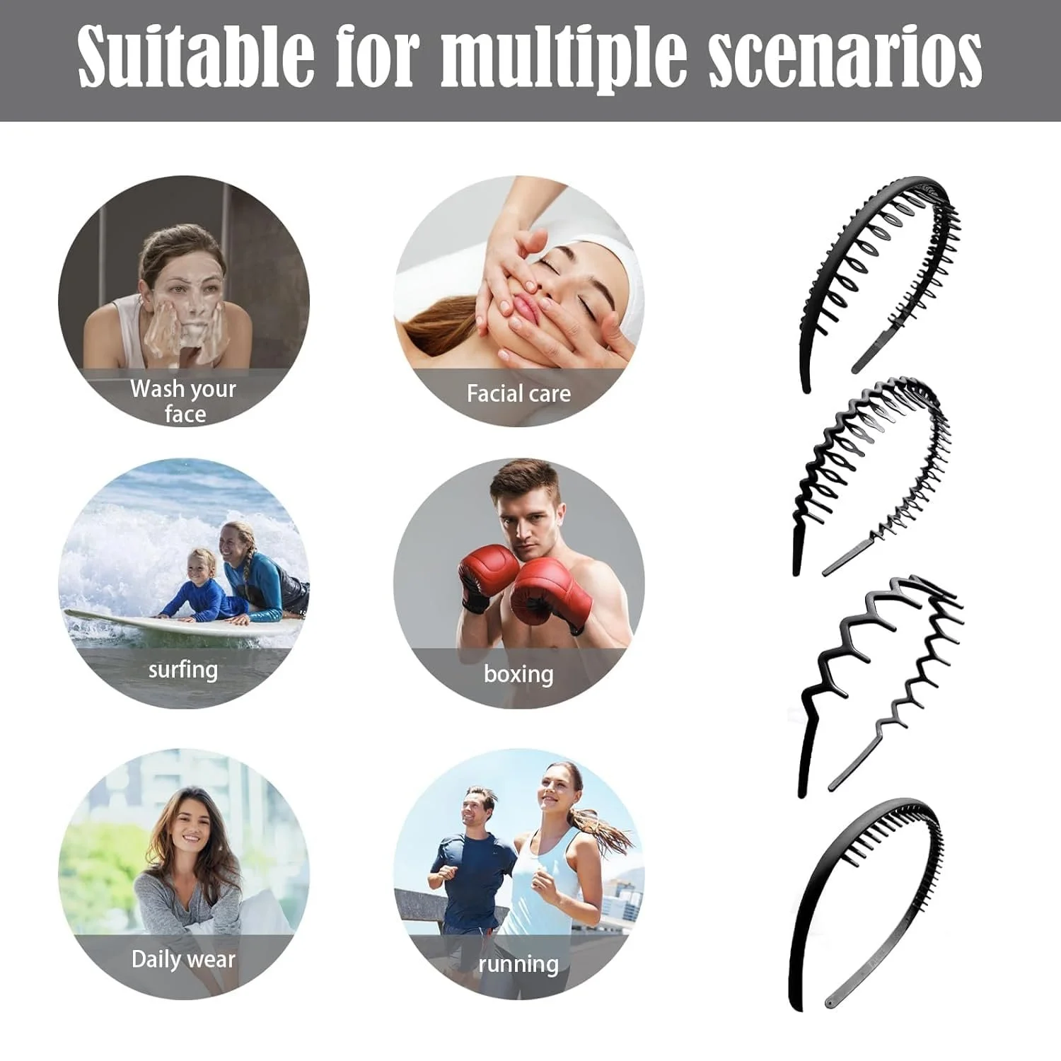 Набор из 4 обручей для волос., фото №5