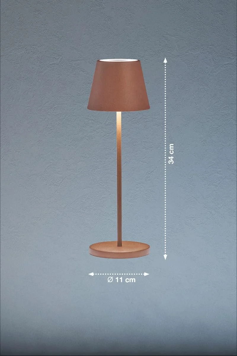 Настільна лампа Cosenza Outdoor Акумуляторна Бездротова USB-C/USB-A 34 см Колір іржі, фото №4