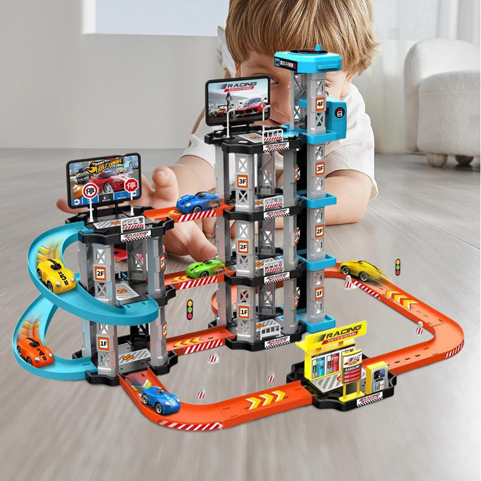 Игрушка Highway Garage Playset Образовательная 62-детали ABS Трек для гонок, фото №3