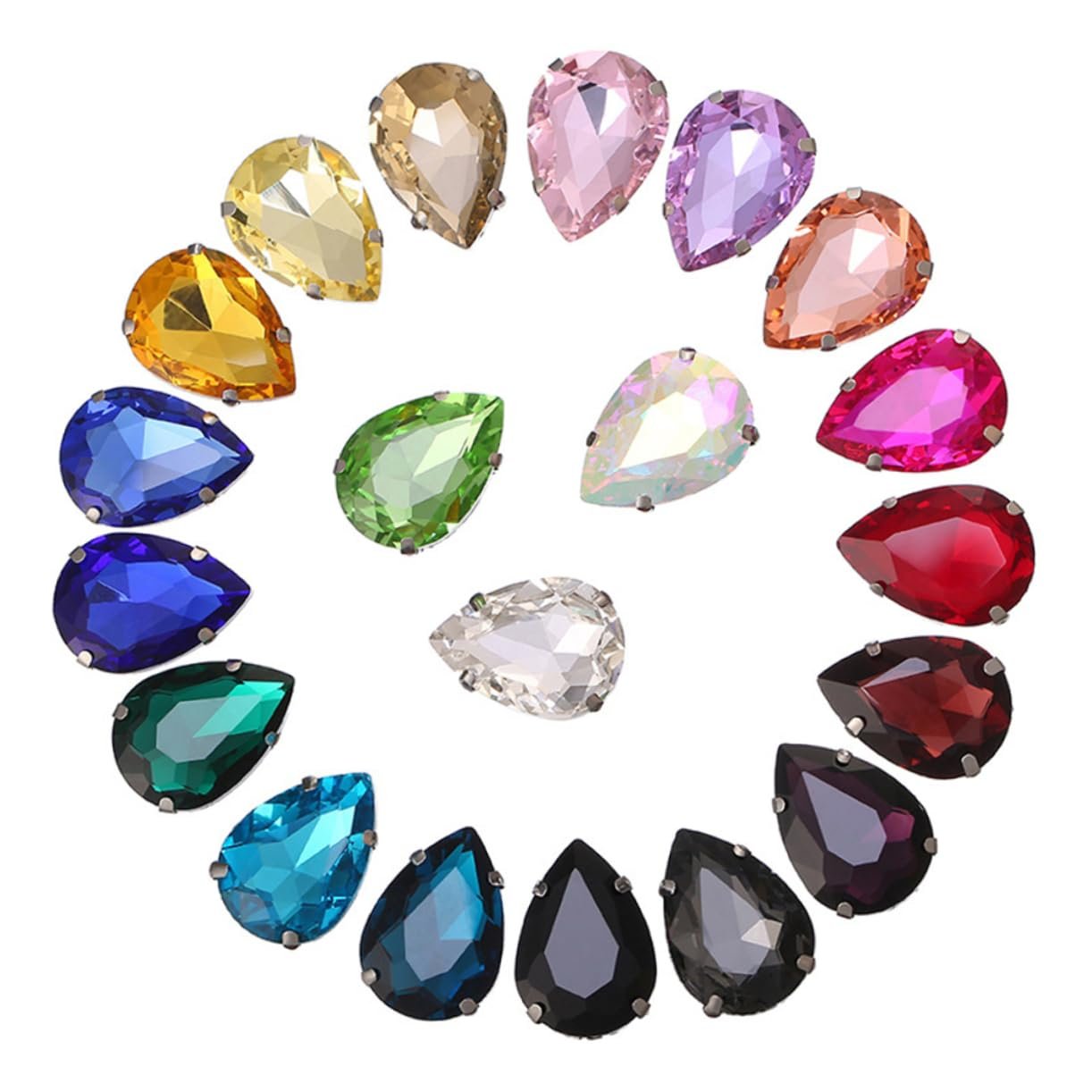 Стразы Стеклянные Водопад 50 шт. Смешанные цвета, фото №3