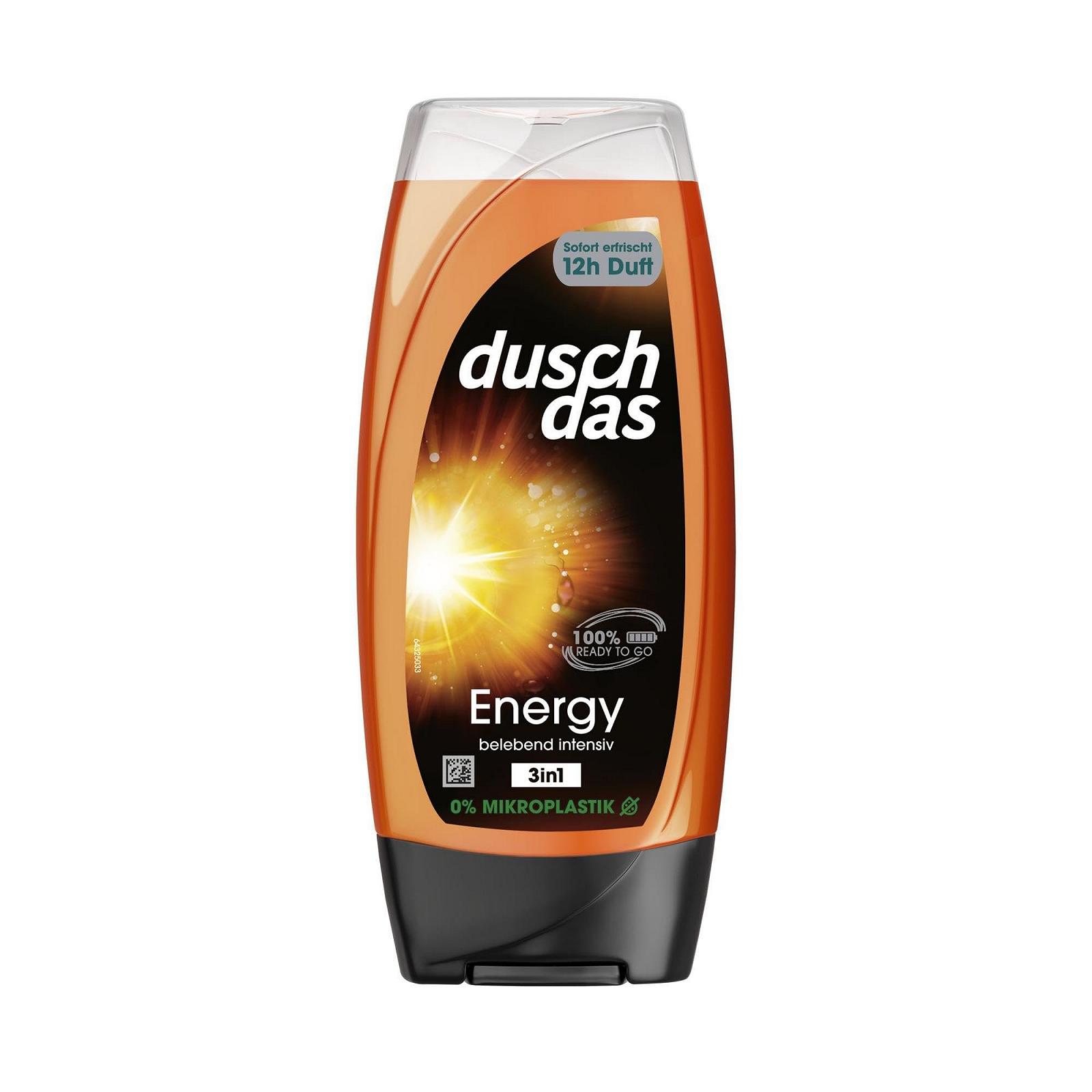 Гель для душу та шампунь Duschdas 3-in-1 Energy Invigorating Intense Fragrance 6 x 225 мл, фото №3