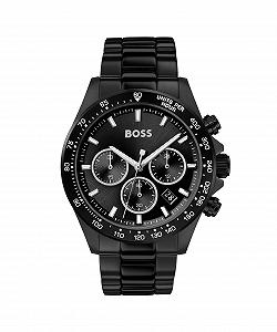Хронограф BOSS Hero 43 мм, кварцевые часы, коллекция, нержавеющая сталь, браслет (звенья или сетка), функция даты, 3 дополнительных циферблата, водостойкость 5 ATM - Фото 1